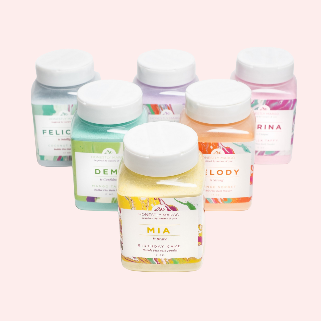 Bubble Fizz Bath Powder Complete Set - Honestly Margo